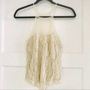 🔴SOLD🔴Gorgeous Lace High Neck Illusion Shirt